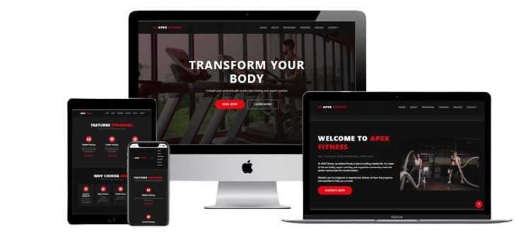 Modern Gym & Fitness Website Template