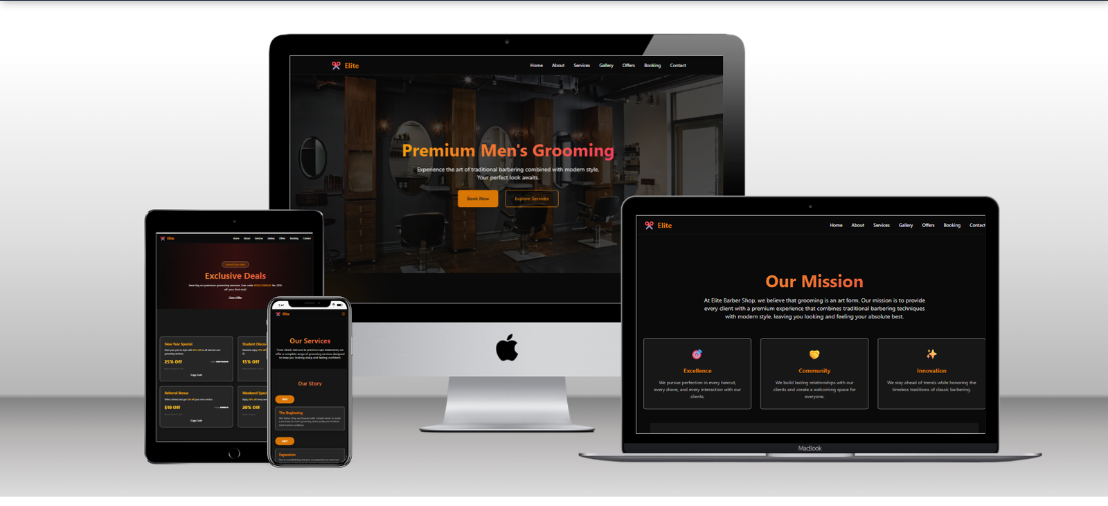 Modern Classic Haircut Website Template